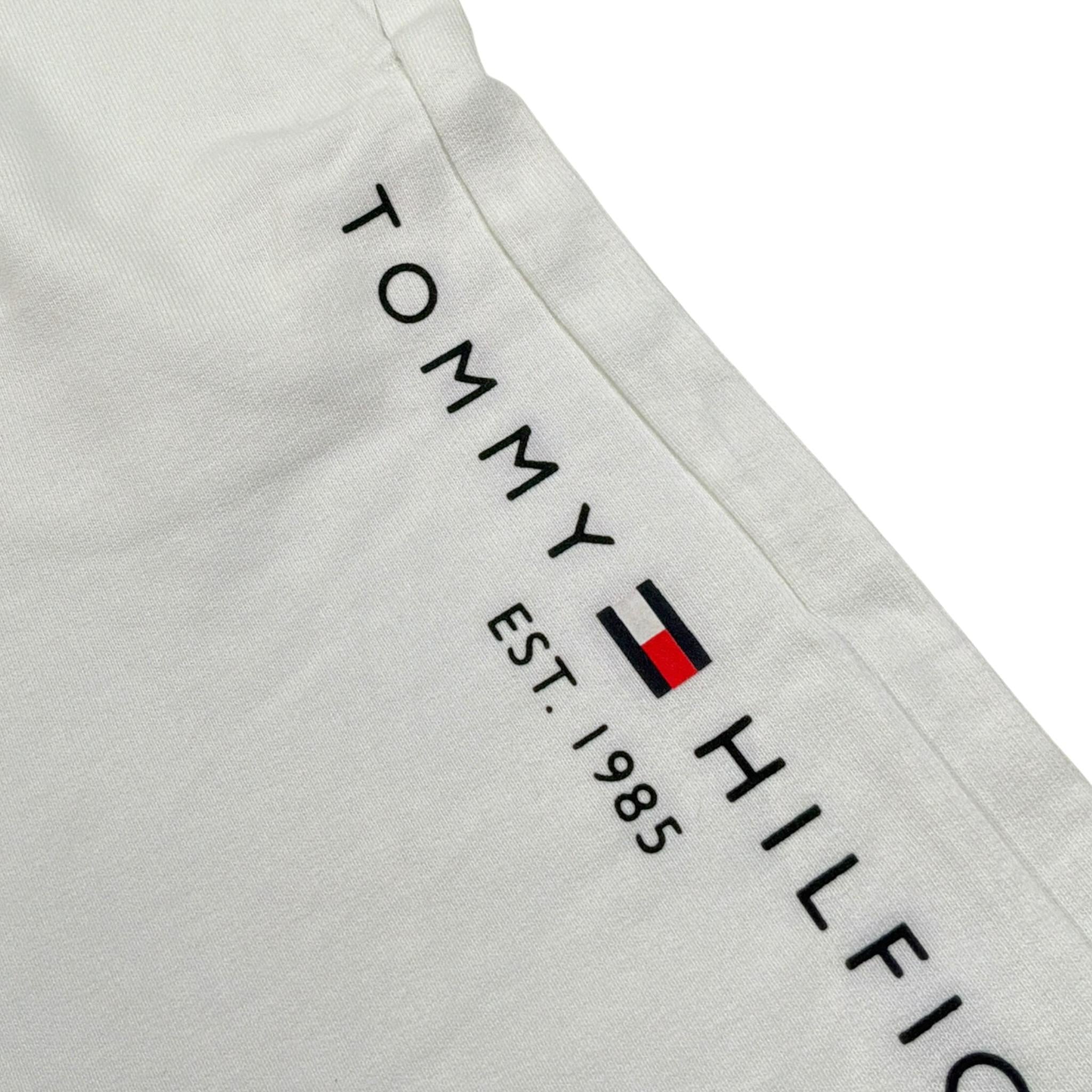 Tommy Hilfiger Bermuda tinta unita con Logo Bianco per Bambino KB0KB08361X BIANCO TOMMY HILFIGER 