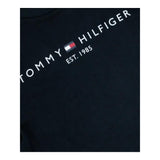 TOMMY HILFIGER shirt girocollo tinta unita con stampa in contrasto Nero per Neonato KS0KS00202XN NERO TOMMY HILFIGER 