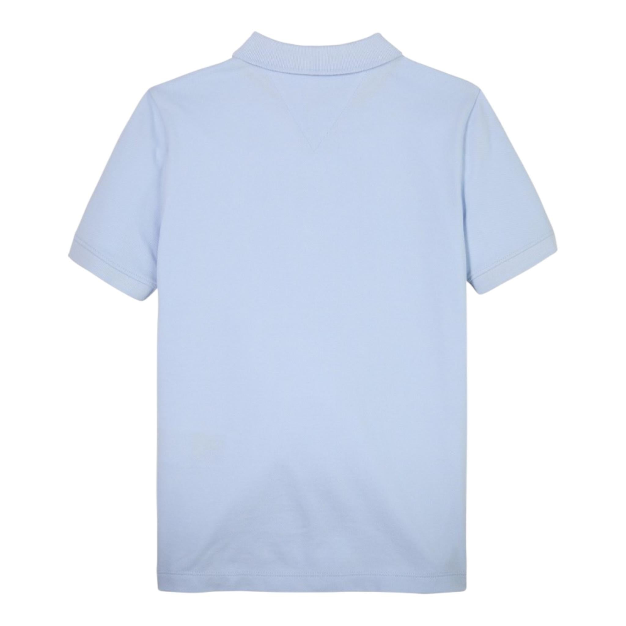 Tommy Hilfiger Polo Mezza Manica Tinta Unita per Neonato KB0KB091033 AZZURRO TOMMY HILFIGER 