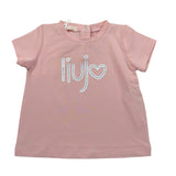 Liu Jo T-Shirt Tinta Unita con Stampa per Neonata KA3165J5003 ROSA LIU JO 