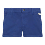 Carre'Ment Beau Bermuda Solid Color With Elastic Waist Blue For Newborn