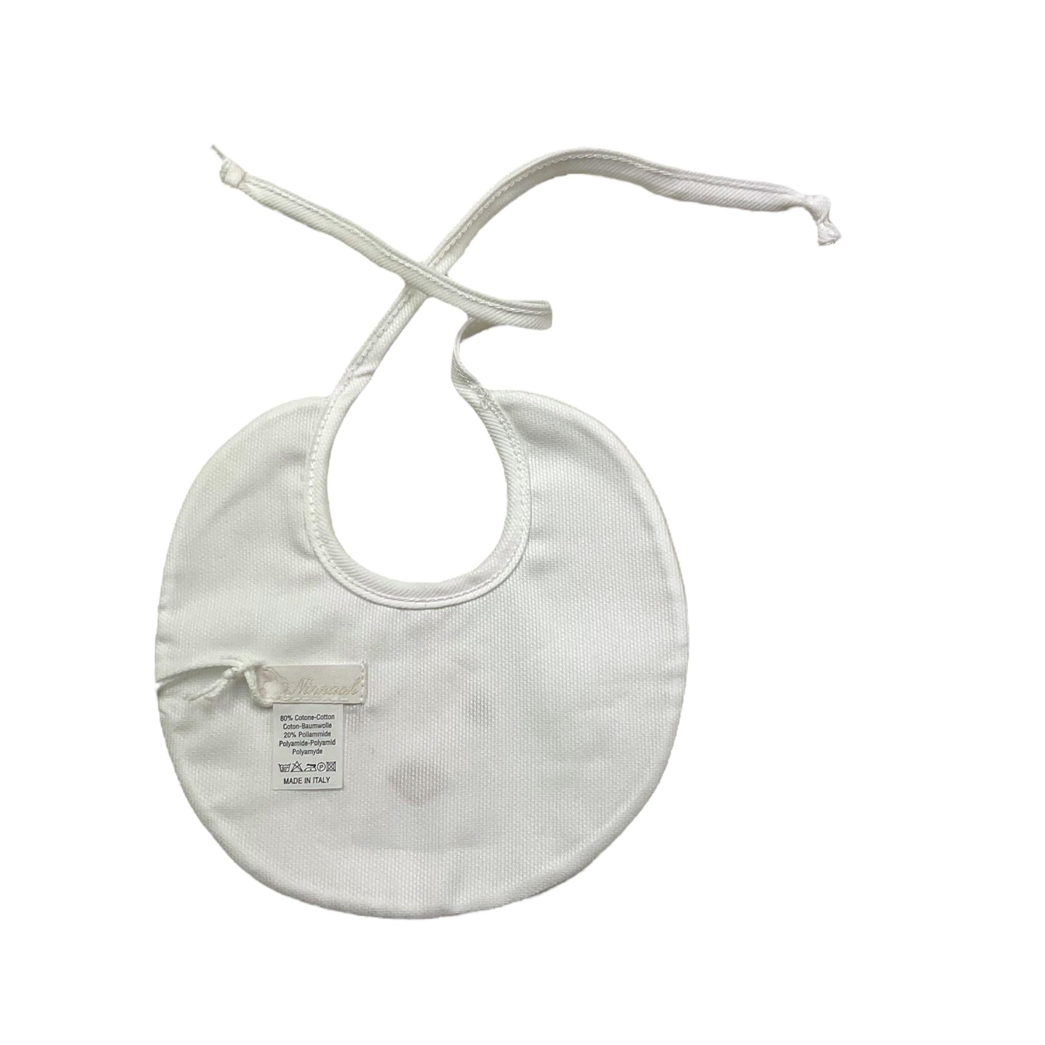 NINNAOH bavetta tinta unita con stampa Bianco per Neonato I24229BA BIANCO NINNAOH 