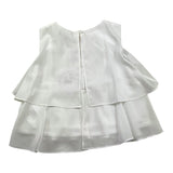 Alice Pi Plain White Sleeveless Shirt for Girls