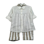 Marlu' Completo 3 Pezzi Camicia-Pantalone-Papillon per Neonato ES2971 PANNA MARLU' 
