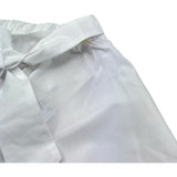 Le Bebe Pantalone Tinta Unita Modello Palazzo con Elastico In Vita per Neonata LBG6358 BIANCO LE BEBE 