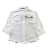 Cesare Paciotti Long Sleeve Shirt Solid Color White for Baby