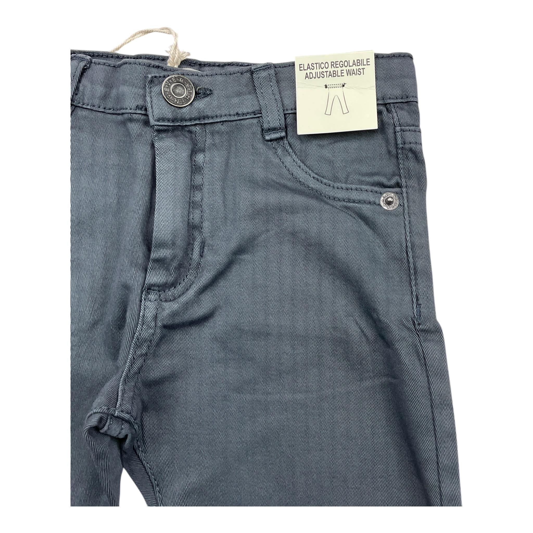 EMC jeans tinta unita con girovita regolabile Grigio per Neonato BZ7075 GRIGIO EMC 