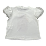 M+E' T-Shirt Girocollo Tinta Unita con Stampa per Bambina UE1856 BIANCO M+E' 