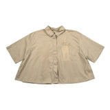 Dondup Camicia Mezza Manica Tinta Unita per Bambina DFCA033X BEIGE DONDUP 