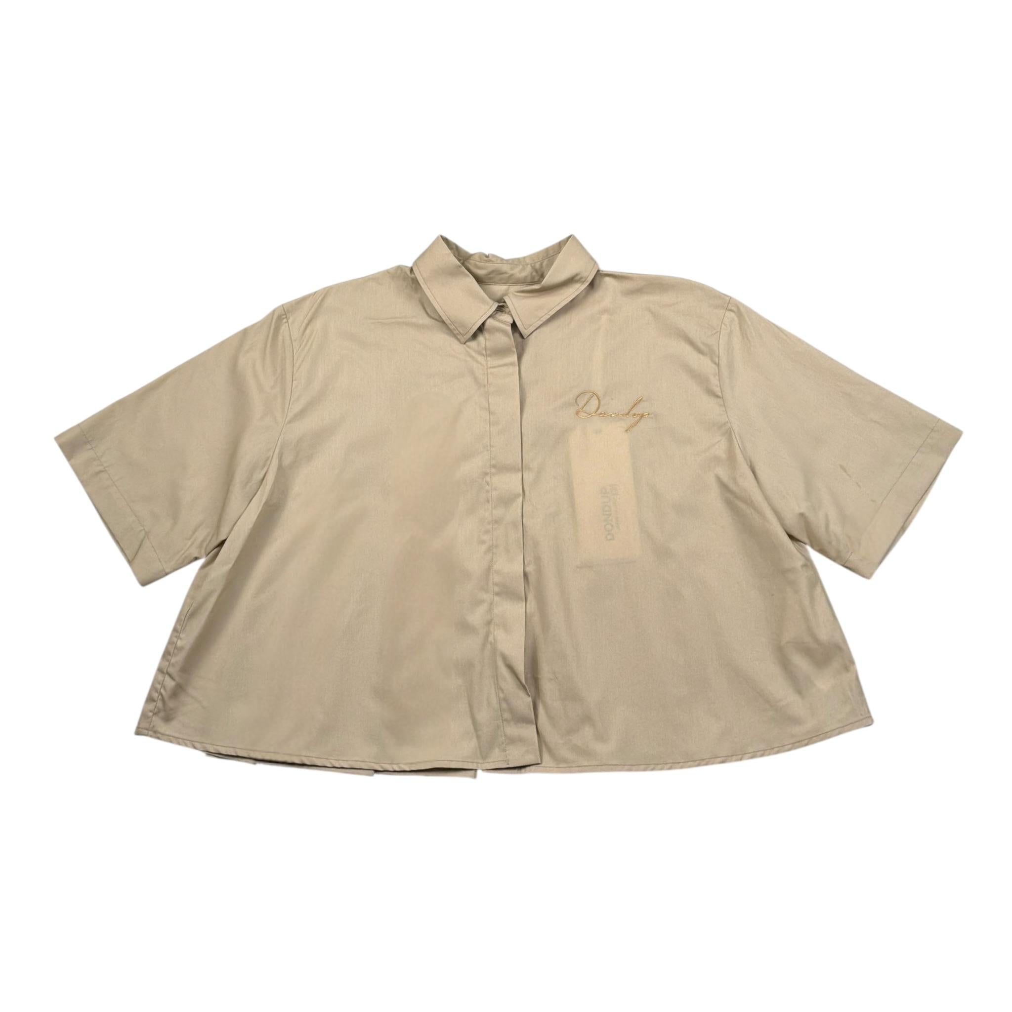 Dondup Camicia Mezza Manica Tinta Unita per Bambina DFCA033X BEIGE DONDUP 