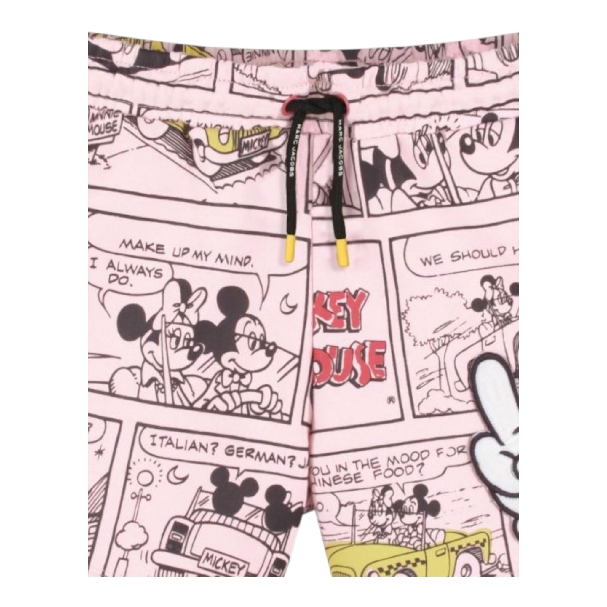 Marc Jacobs Short Tinta Unita con Stampa Topolino per Bambina W60488 ROSA MARC JACOBS 