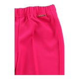 Twinset Solid Color Bell Bottom Pants With Elastic Waist Fuchsia For Girls