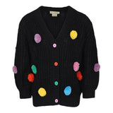 STELLA McCARTNEY cardigan tinta unita con applicazioni Nero per Bambina TV9C40 NERO STELLA McCARTNEY 
