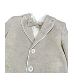 Pure Firenze Completo 4 Pezzi Camicia-Papillon-Giacca-Pantalone  per Neonato 7231 BEIGE PURE FIRENZE 