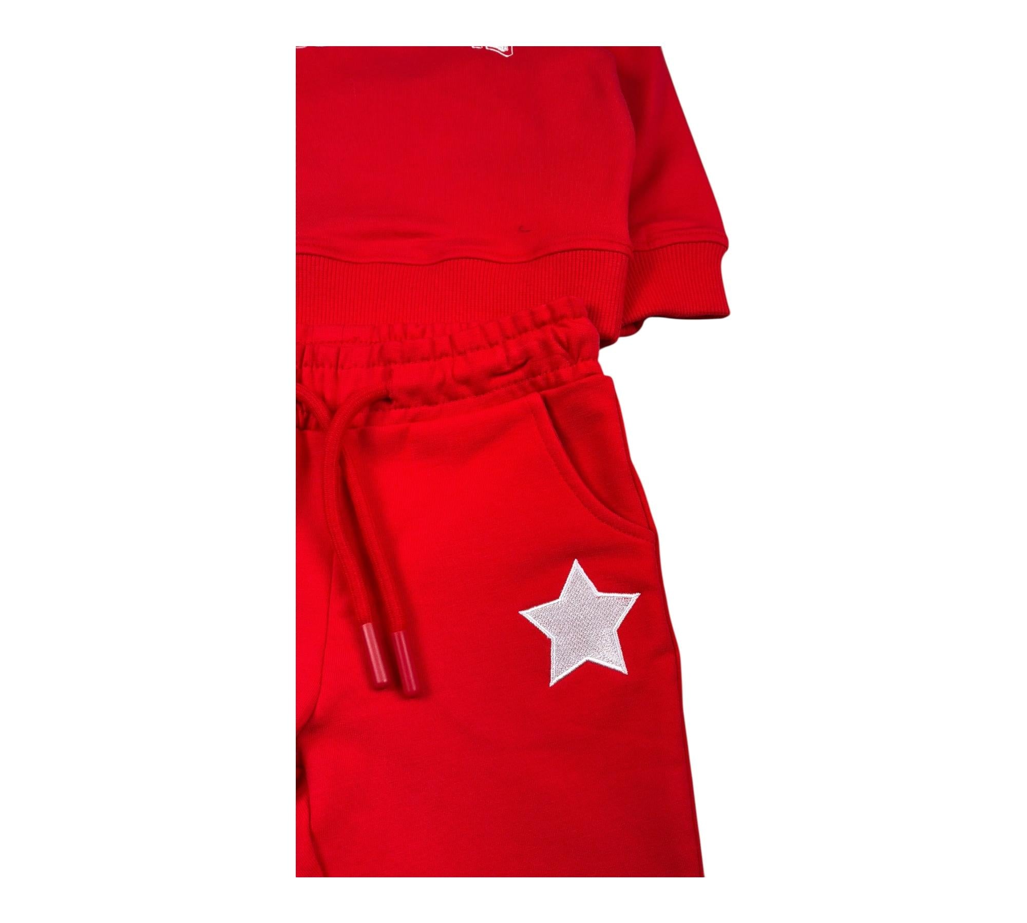 John Richmond Completo 2 Pezzi Felpa-Pantalone Tinta Unita per Neonato RIP26136CF ROSSO JOHN RICHMOND 