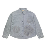 Only Plain Shirt With Buttons Striped Pattern White For Girls