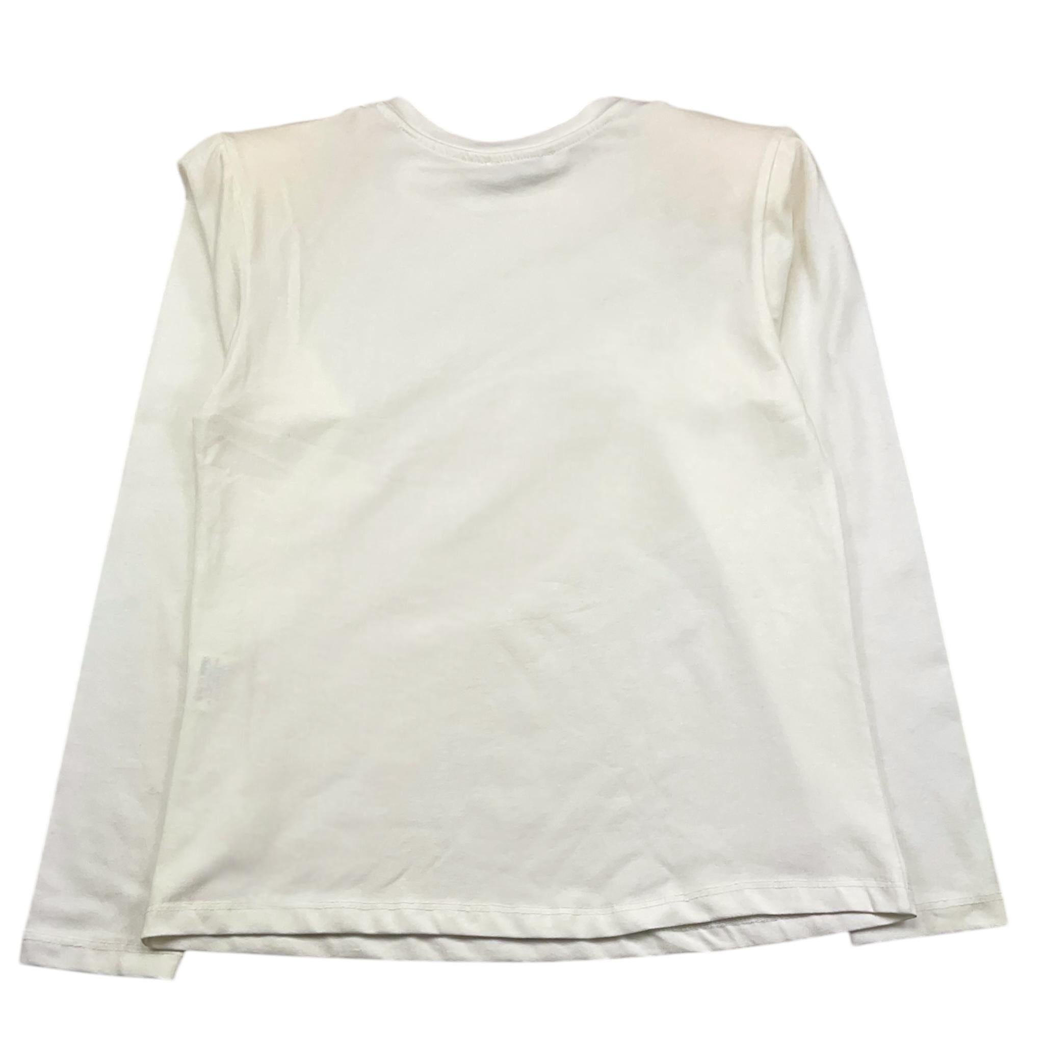 NAIDA shirt girocollo tinta unita con borchie Panna per Bambina NATS182 PANNA NAIDA 