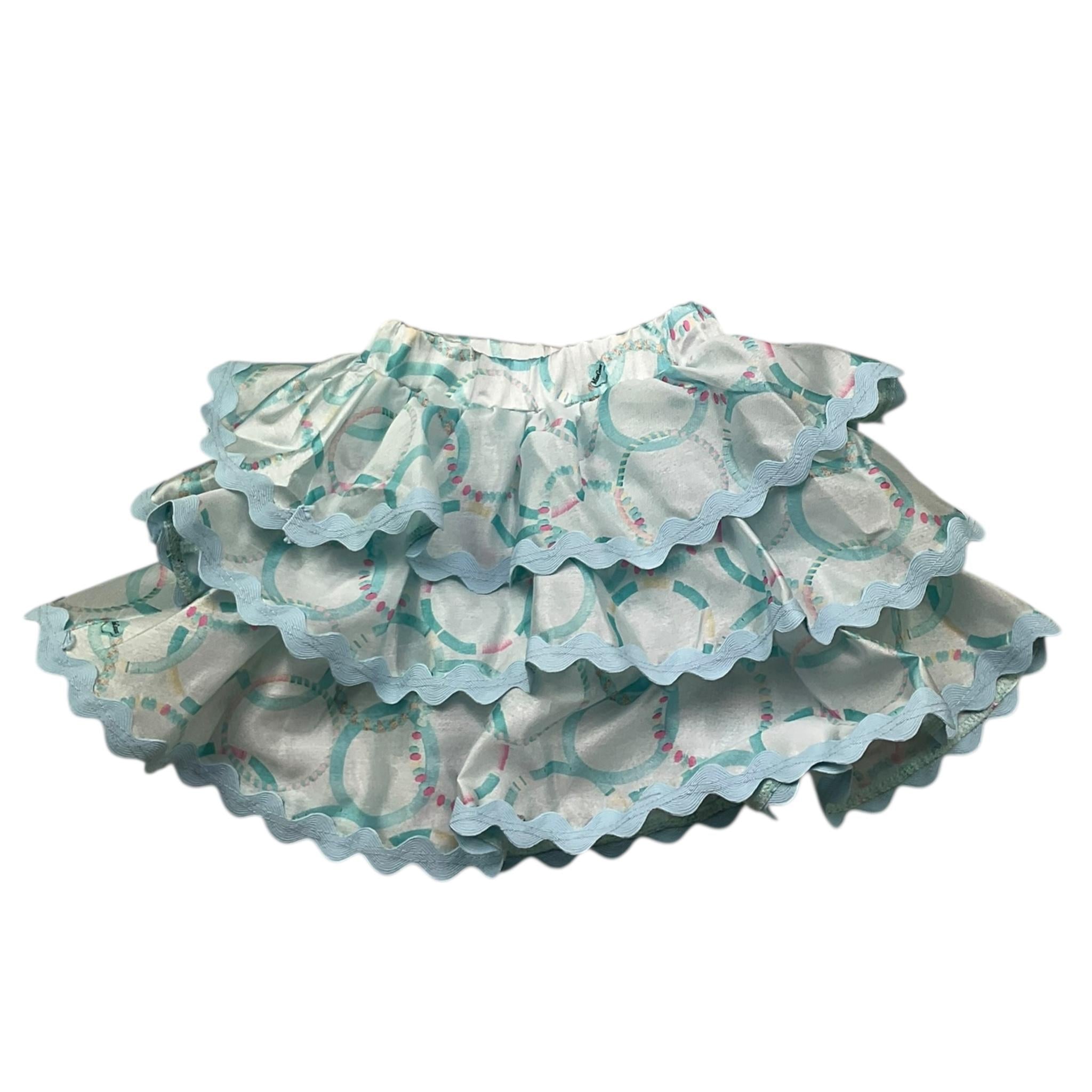 Miss Grant Gonna Tinta Unita Stampa Fantasia per Neonata MG1220 VERDE ACQUA MISS GRANT 