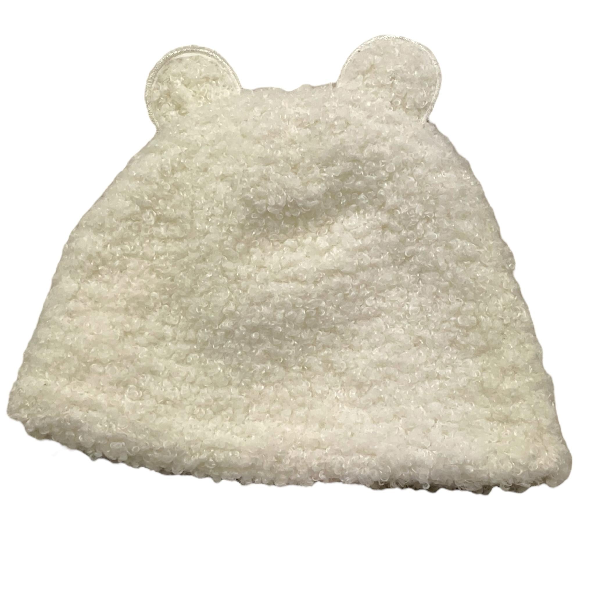 NINNAOH cappello tinta unita in peluche Bianco per Neonato I24228 BIANCO NINNAOH 