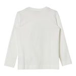 MONNALISA shirt girocollo tinta unita con stampa brillantinata Bianco per Bambina 19D611J BIANCO MONNALISA 