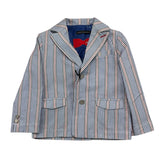 Daniele Alessandrini Plain Jacket With White Striped Pattern For Newborn
