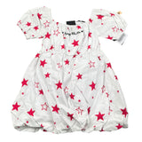 Marc Ellis Abito Tinta Unita con Stampa per Neonata JMNDR14283 BIANCO MARC ELLIS 