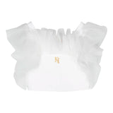 Elisabetta Franchi Top Sleeveless Solid Color With White Tulle For Girls
