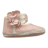 Lalalu' Plain Ballet Flats with Flower and Pink Straps for Newborns