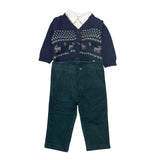 LALALU' completo 3 pezzi cardigan-camicia-pantalone Blu per Bambino CTL012NX BLU LALALU' 