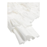 Elisabetta Franchi Long Sleeve Solid Color Shirt With Ruffles White For Girls