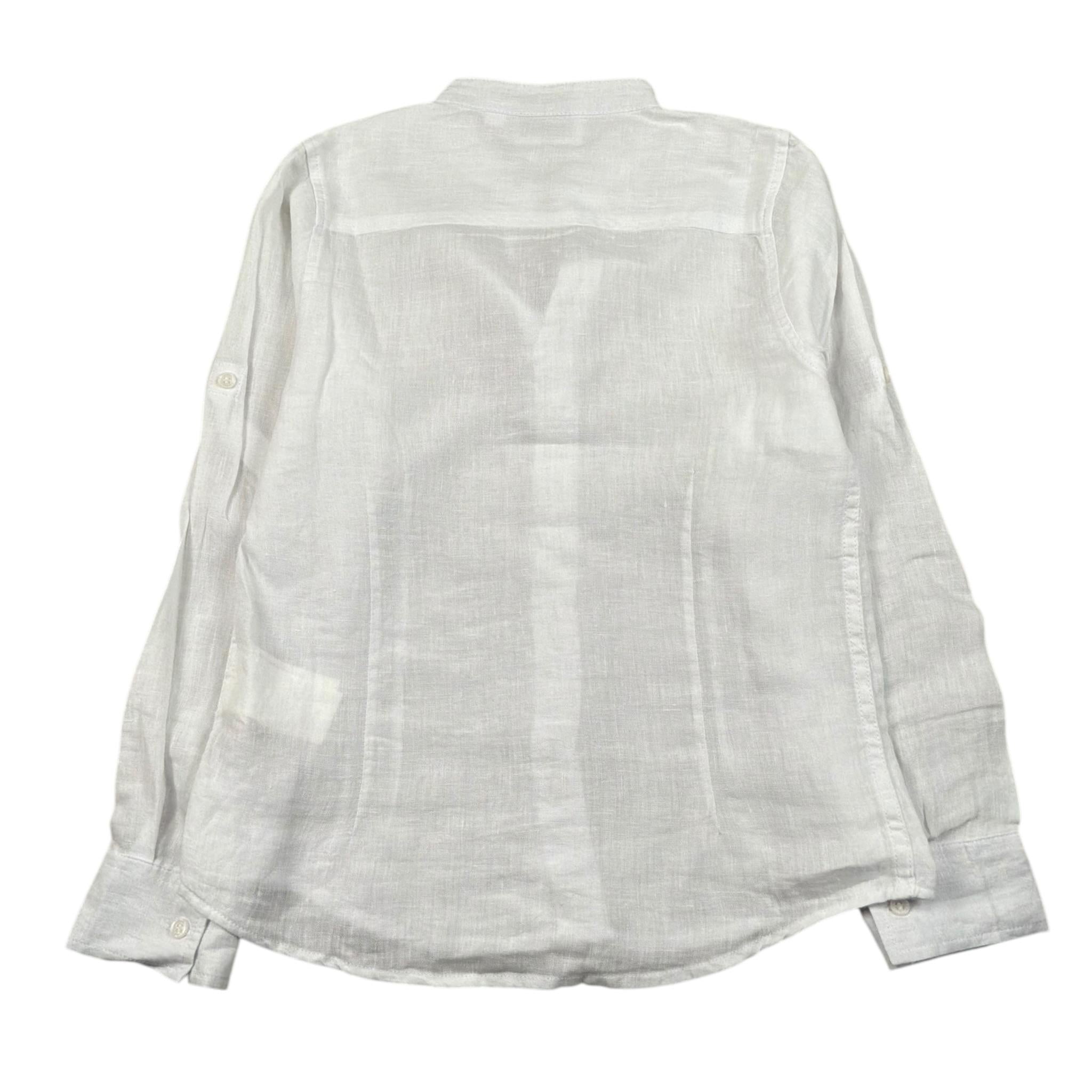 Sarabanda Camicia Manica Lunga Tinta Unita Collo Coreano per Bambino 06313 BIANCO SARABANDA 
