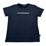 Daniele Alessandrini T-Shirt Girocollo Tinta Unita con Logo per Bambino 1296M00036J BLU DANIELE ALESSANDRINI 