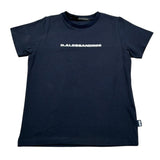 Daniele Alessandrini T-Shirt Girocollo Tinta Unita con Logo per Bambino 1296M00036J BLU DANIELE ALESSANDRINI 