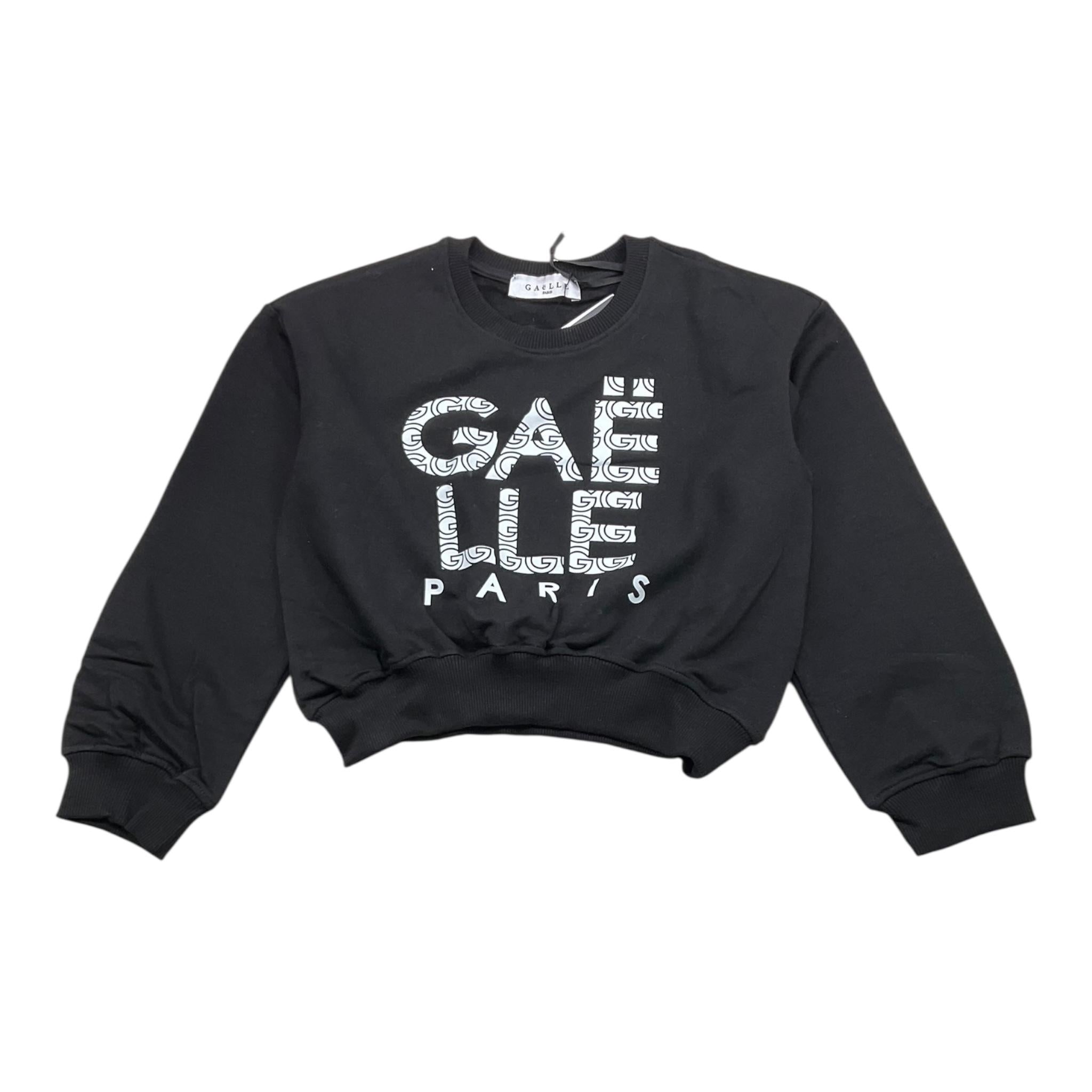 GAELLE felpa chiusa girocollo tinta unita cn stampa logo Nero per Bambina 2741F00318XX NERO GAELLE 