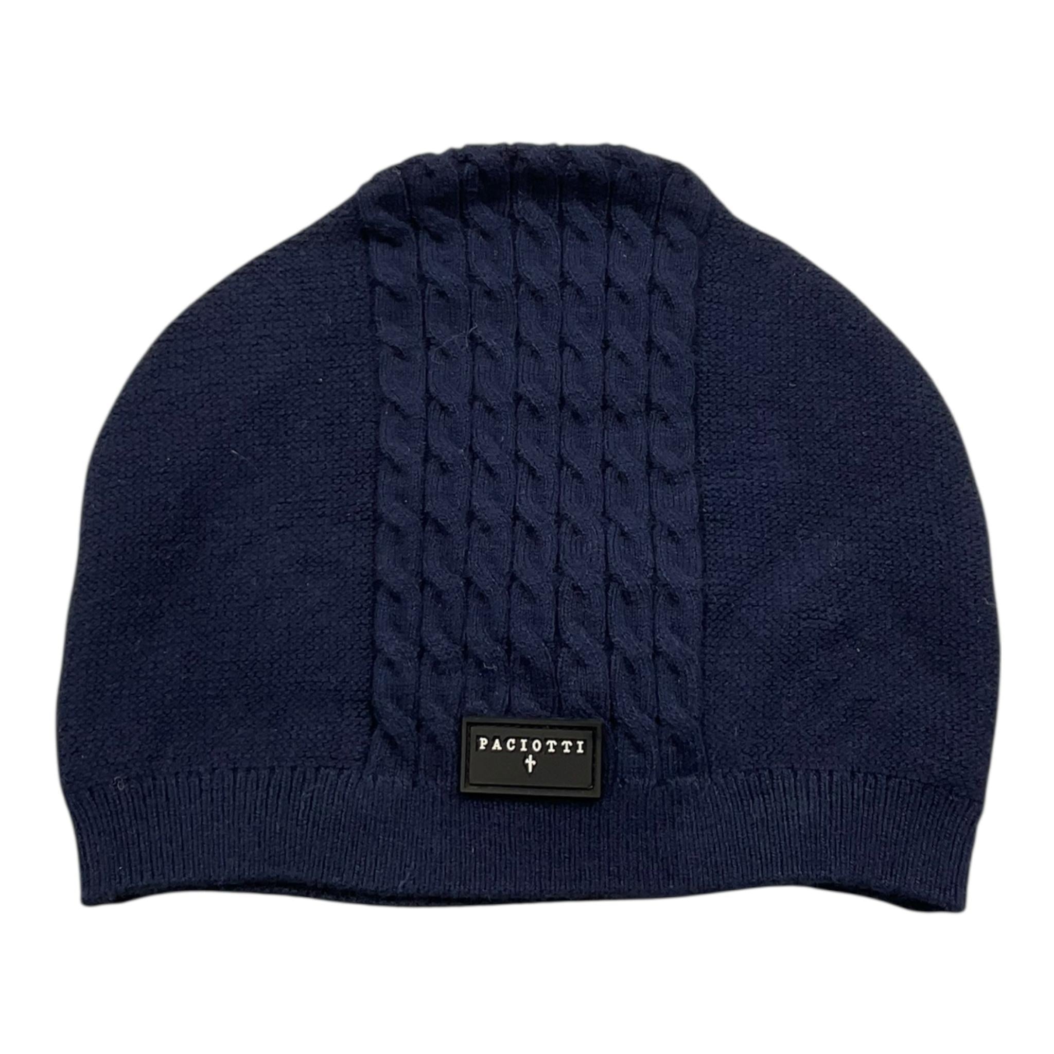 CESARE PACIOTTI cappello tinta unita con stampa logo Blu per Neonato CAP5352JNX BLU CESARE PACIOTTI 