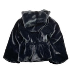FRANCESCA CONOCI pelliccia tinta unita con zip e cappuccio Nero per Bambina 2728 NERO FRANCESCA CONOCI 