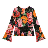 DOLCE & GABBANA shirt tinta unita girocollo con stampa Nero per Bambina L5JTOC NERO DOLCE & GABBANA 