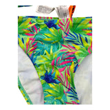 Losan 2-Piece Costume Bandeau-Brief Solid Color with Green Pattern for Girls