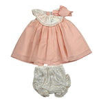 Valentina Bebes Set Abito-Coulotte Tinta Unita per Bambina LOVE12J ROSA VALENTINA BEBES 