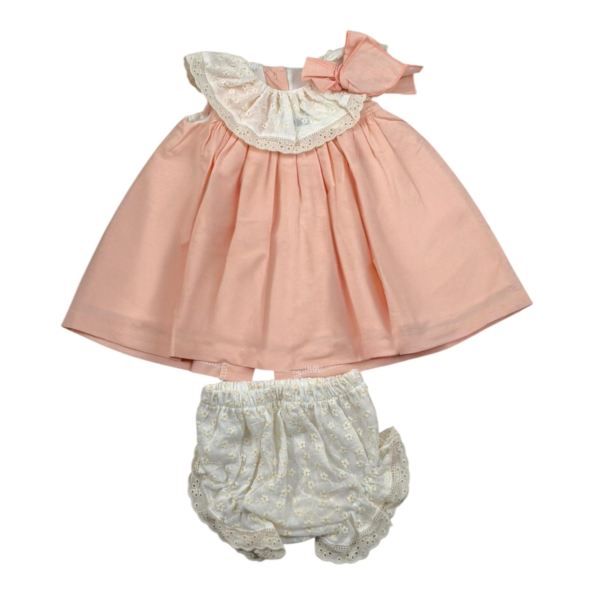 Valentina Bebes Set Abito-Coulotte Tinta Unita per Bambina LOVE12J ROSA VALENTINA BEBES 