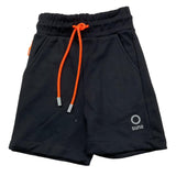 Suns Bermuda In Tiger Fleece Plain With Black Contrast Print For Boys