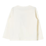 LIU JO shirt girocollo tinta unita con stampa brillantinata e fiocco Panna per Bambina KF4066 PANNA LIU JO 
