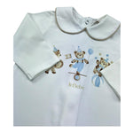 Le Bebe Tutina Manica Lunga Tinta Unita con Stampa per Neonato LBB5271 BIANCO LE BEBE 