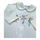 Le Bebe Tutina Manica Lunga Tinta Unita con Stampa per Neonato LBB5271 BIANCO LE BEBE 