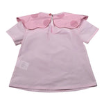 A' La Page Camicia Mezza Manica Tinta Unita con Colletto per Neonata GIADA ROSA A' LA PAGE 