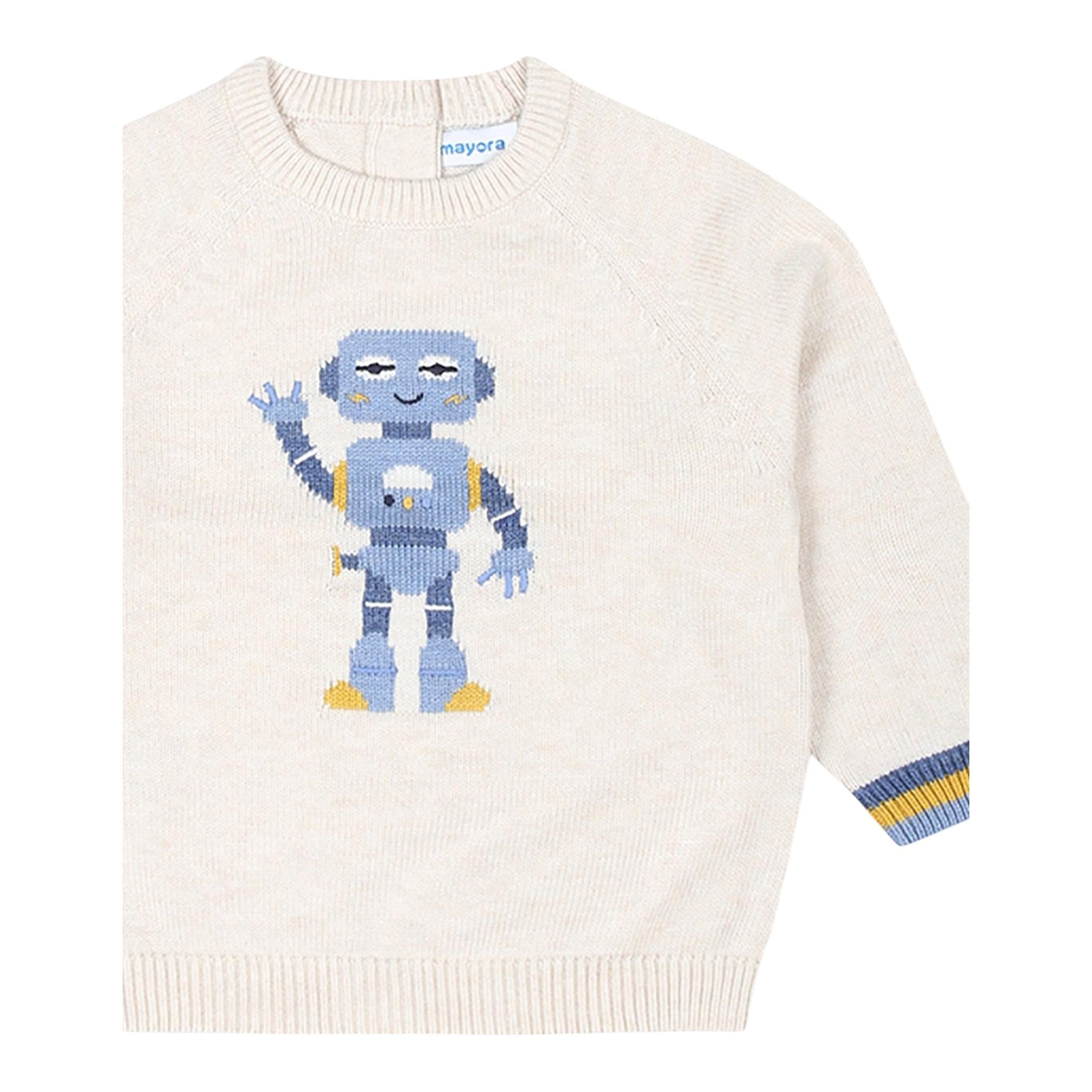 MAYORAL maglia tinta unita girocollo con stampa Sabbia per Neonato 2310X SABBIA MAYORAL 