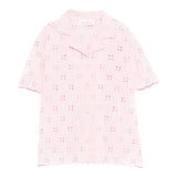 Saint Barth Camicia Mezza Manica Tinta Unita In Pizz Sangallo per Bambina EVL00104056 ROSA SAINT BARTH 