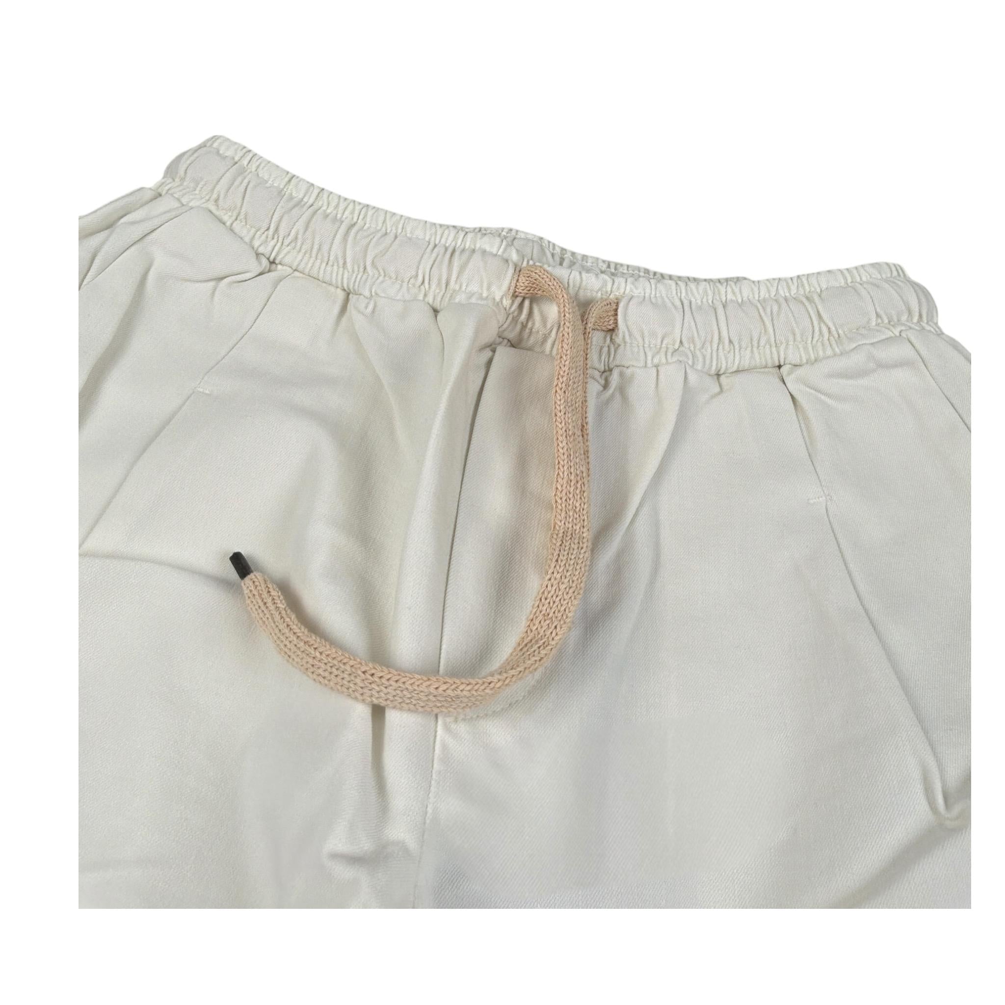 Numbers Pantalone tinta unita con Elastico In Vita Panna per Bambino 24622 PANNA NUMBERS 