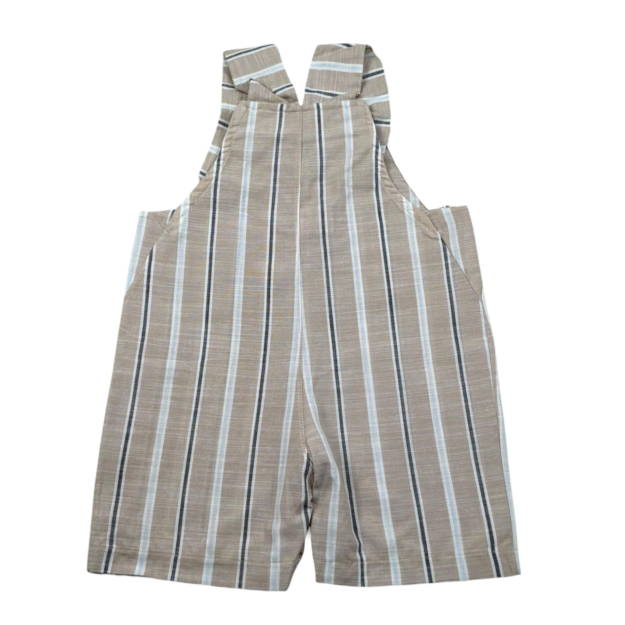 Babyvip Salopette Tinta Unita con Fantasia A Righe per Neonato T1346 BEIGE BABYVIP 