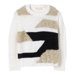 LIU JO maglia tricolore girocollo con fantasia Bianco per Bambina KF4124MA51LJ BIANCO LIU JO 